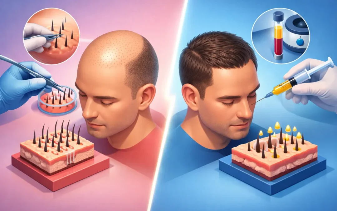 Trapianto capelli versus PRP: quale scegliere?